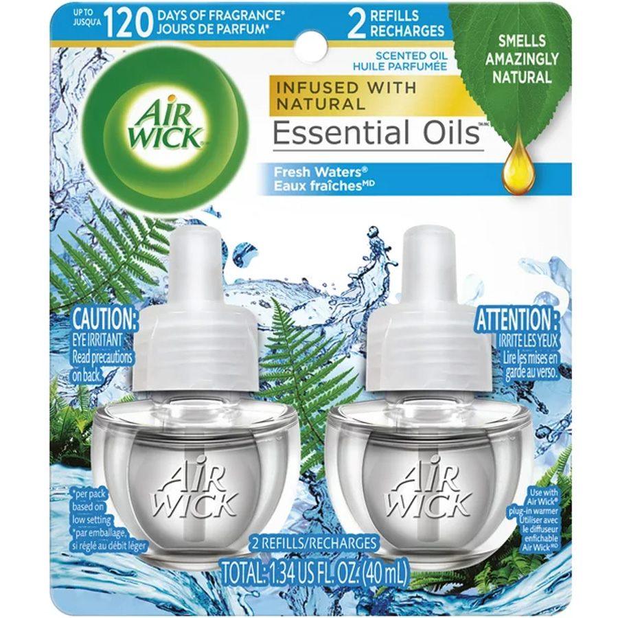 AIR WICK SCENTED OIL REFILL 0.67 OZ 2 PK FRESH WATERS