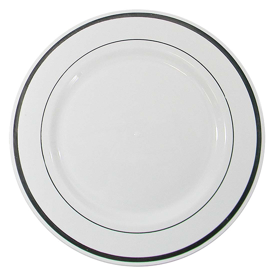 CROWN LUNCH PLATE EXECUTIVE COLLECTION 9 IN 10 PK SILVER