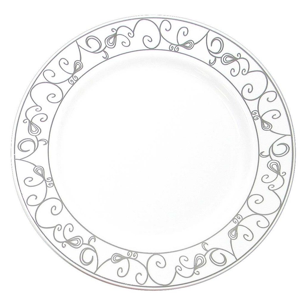 CROWN LUNCH PLATE PLATINUM COLLECTION 9 IN 10 PK