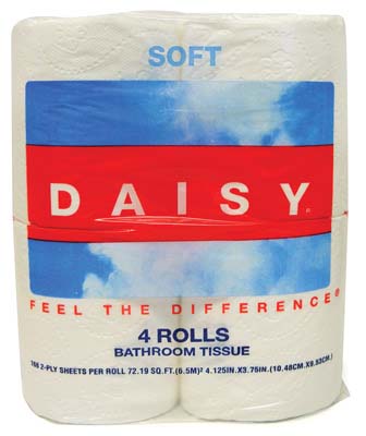DAISY BATH TISSUE 150 CT 4 PK 2 PLY