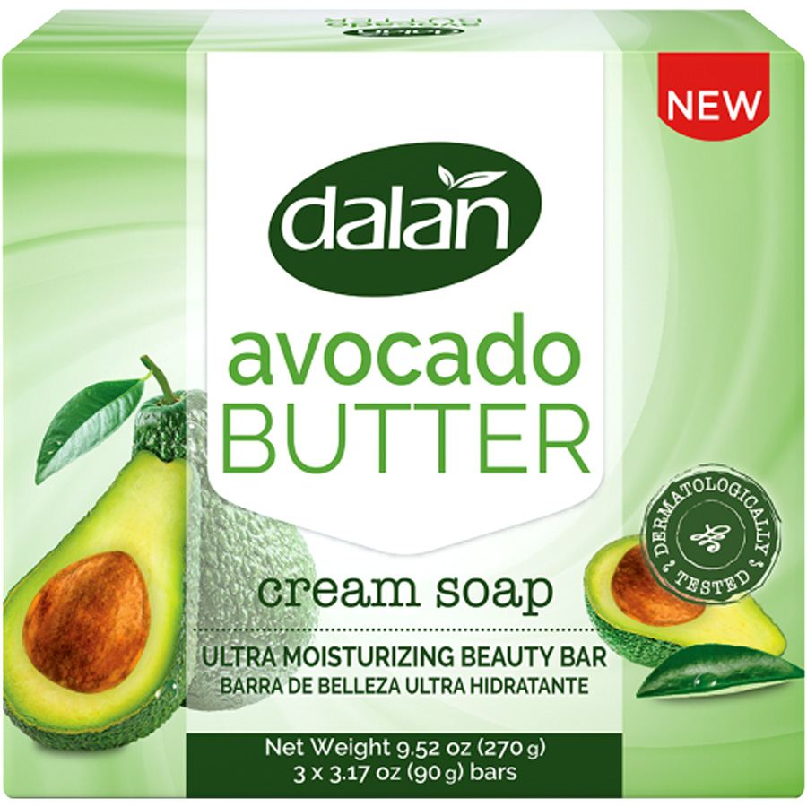 DALAN BAR SOAP 3.17 OZ 3 PK AVOCADO BUTTER