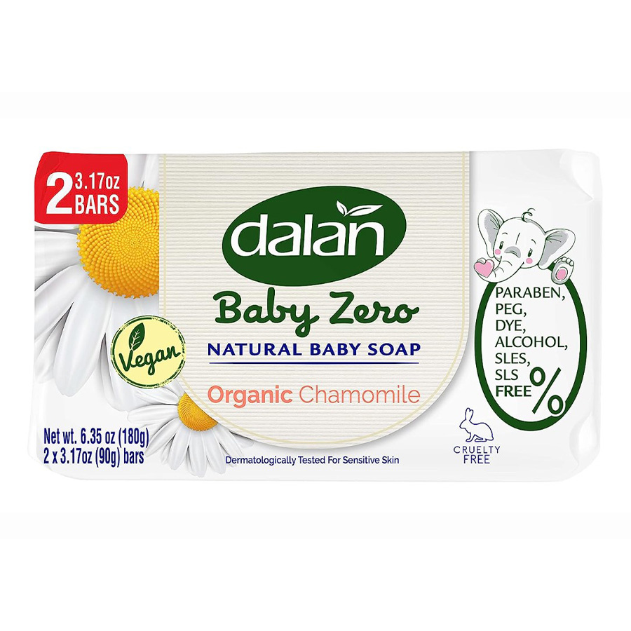 DALAN BAR SOAP 90 GR 2PK BABY ZERO ORGANIC CHAMOMILE