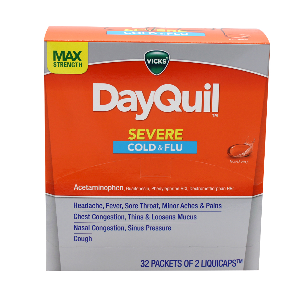 DAYQUIL COLD & FLU 2 CT CAPLETS SEVERE MULTI SYMPTOM