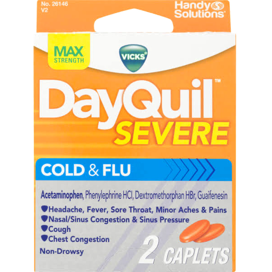 DAYQUIL COLD & FLU 2 CT SEVERE BLISTER PACK