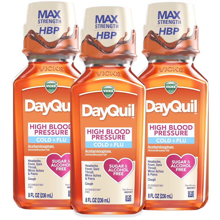 DAYQUIL HIGH BLOOD PRESSURE COLD AND FLU RELIEF 8 OZ