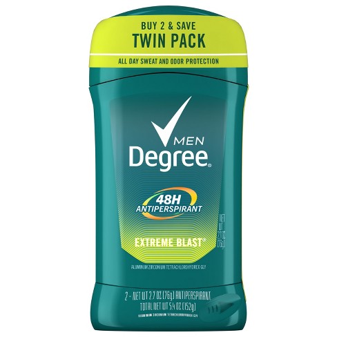 DEGREE DEODORANT STICK 2.7 OZ MEN 2 PK EXTREME BLAST 48 HOUR ANTIPERSPIRANT