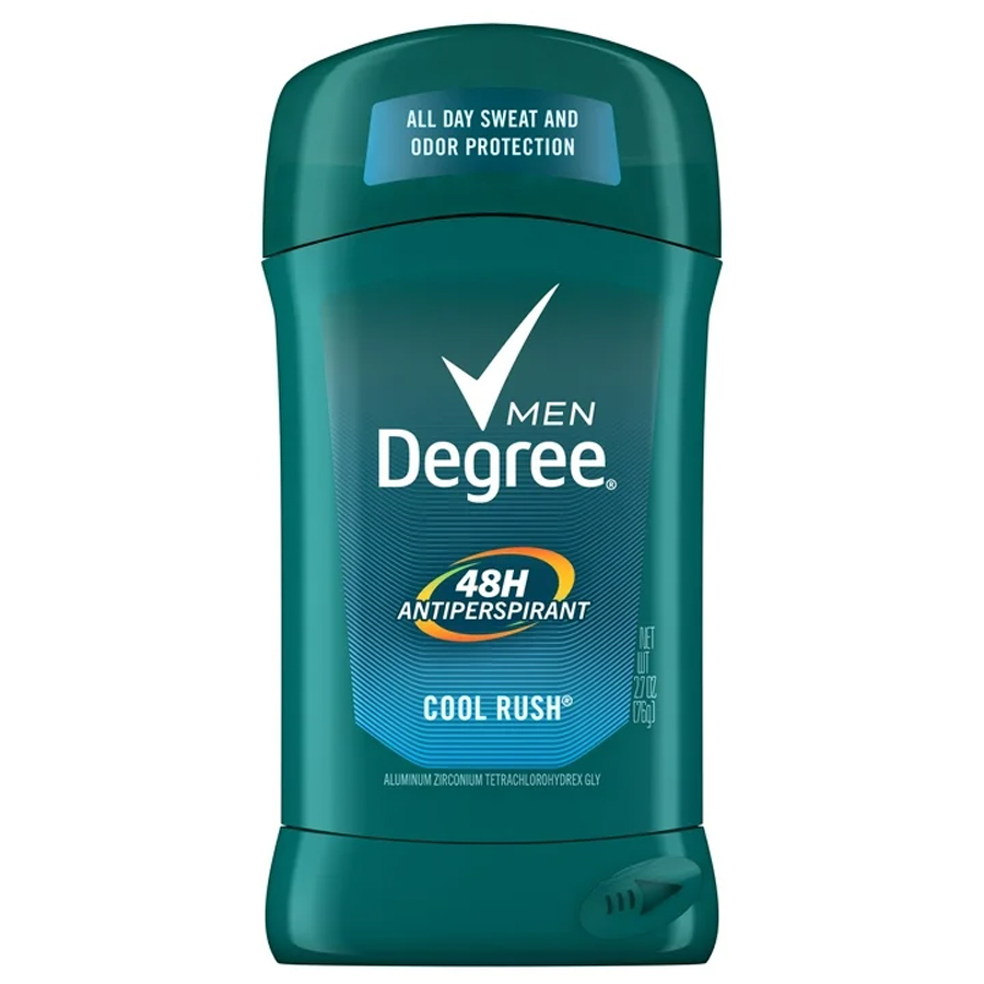 DEGREE DEODORANT STICK 2.7 OZ MEN 4 PK COOL RUSH 48 HOUR SWEAT & ODOR