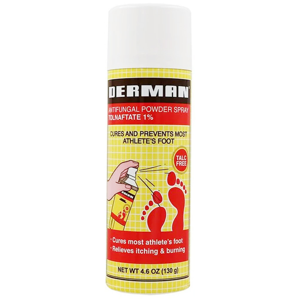 DERMAN ANTIFUNGAL POWDER SPRAY 4.6 OZ TALC FREE