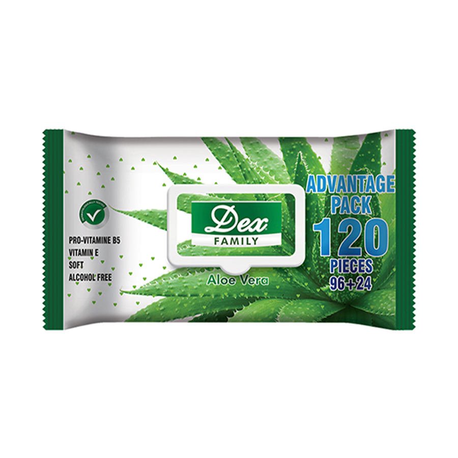 DEX BABY WIPES 72 CT ALOE VERA