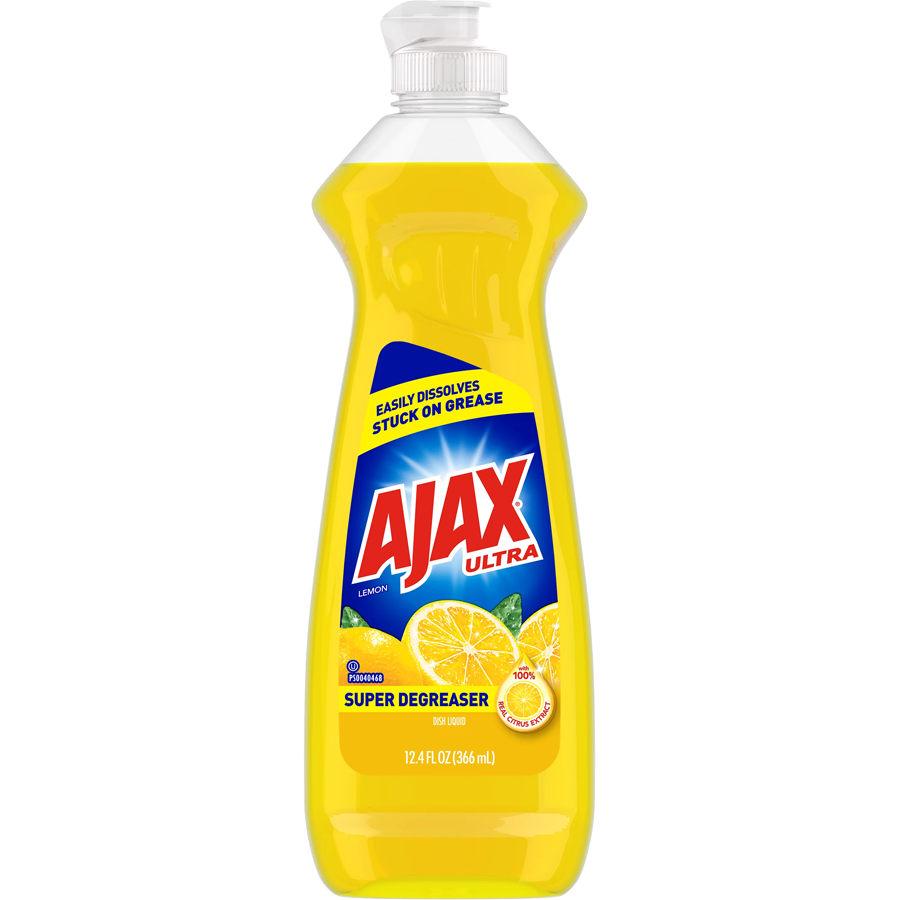 AJAX DISHWASH LIQUID 12.4 OZ LEMON