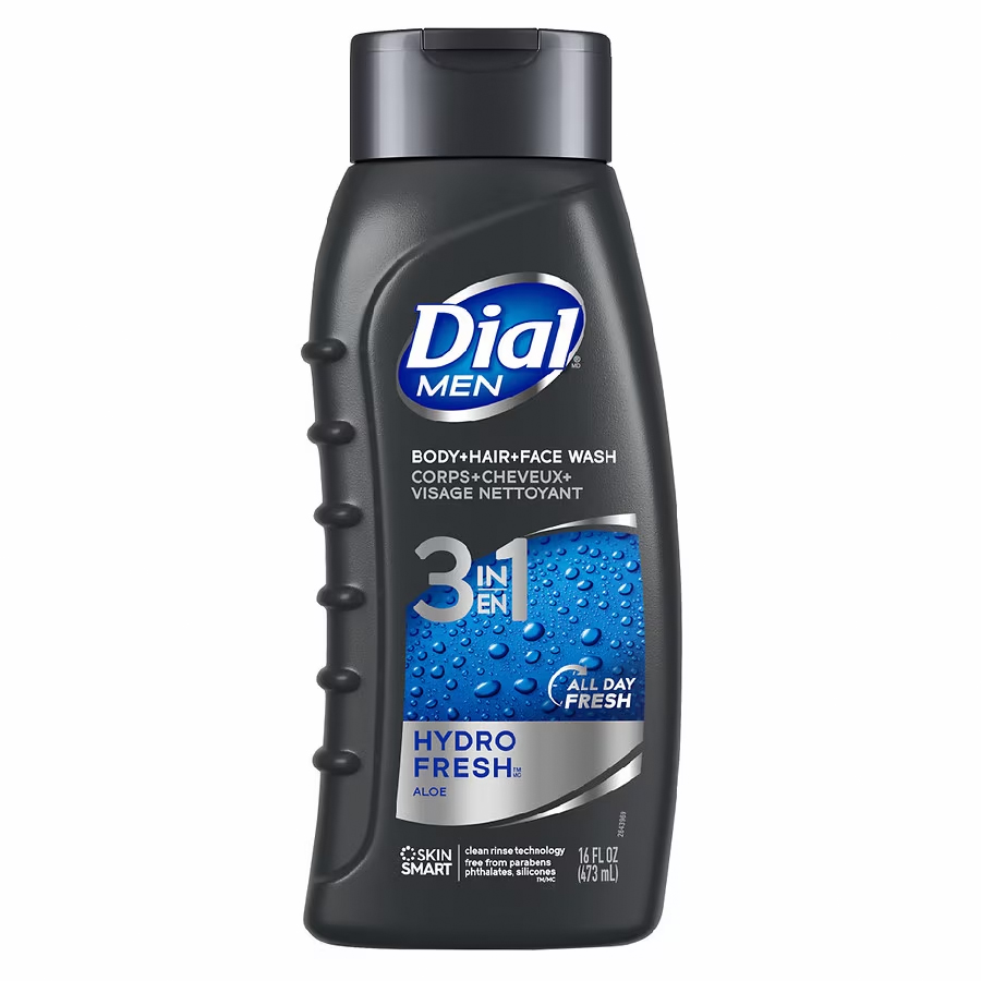 DIAL BODY WASH 16 OZ FOR MEN 3 IN 1 HYDRO