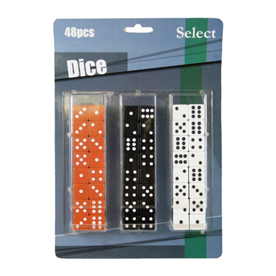 DICE CARDED 48 CT LARGE