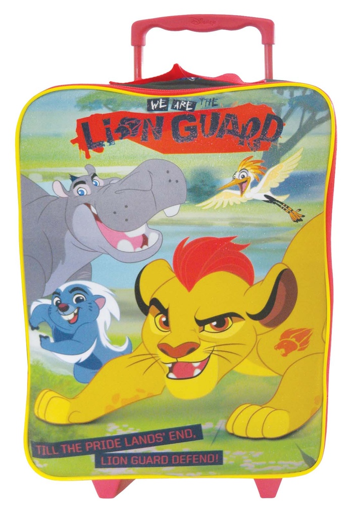 DISNEY BACK PACK 16 IN ROLLING LUGGAGE LION GUARD