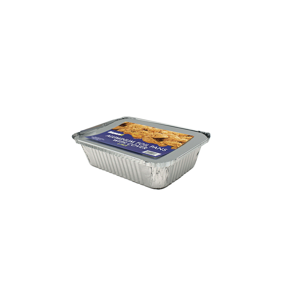 DISPOZEIT ALUMINUM PAN 7.25 X 5.25 X 2 IN 6 PK RECTANGULAR WITH COVER