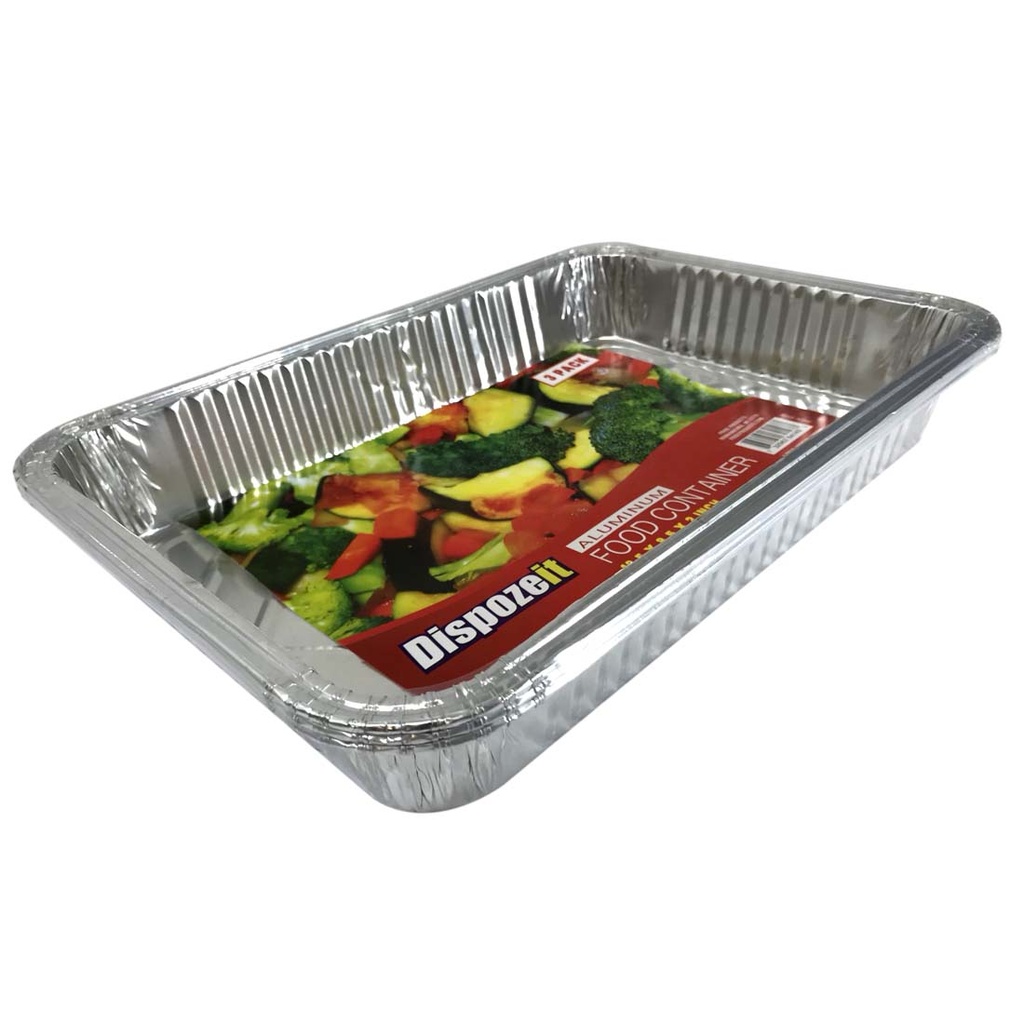 DISPOZEIT ALUMINUM RECTANGULAR PAN 12.5 X 8.5 X 2 IN 3 PK