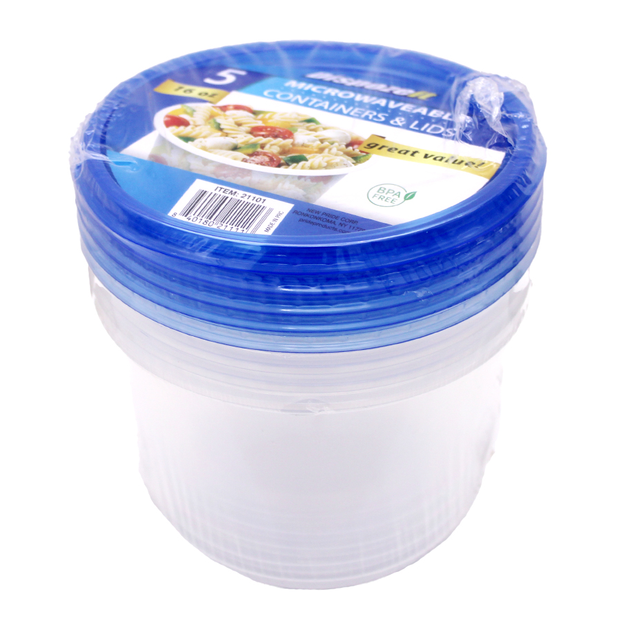DISPOZEIT DISPOSABLE BOWL 16 OZ / 10CT ROUND (5 LIDS + 5 CONTS)