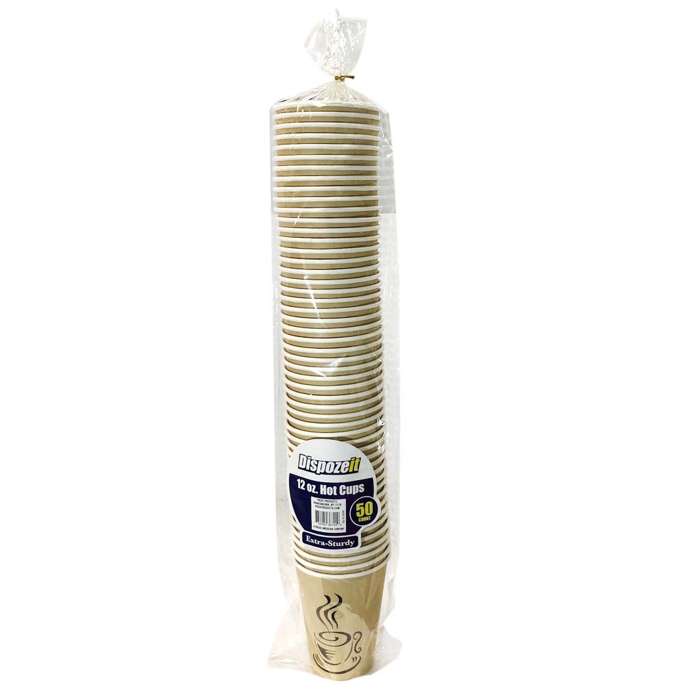 DISPOZEIT HOT PAPER CUP 12 OZ 50 CT