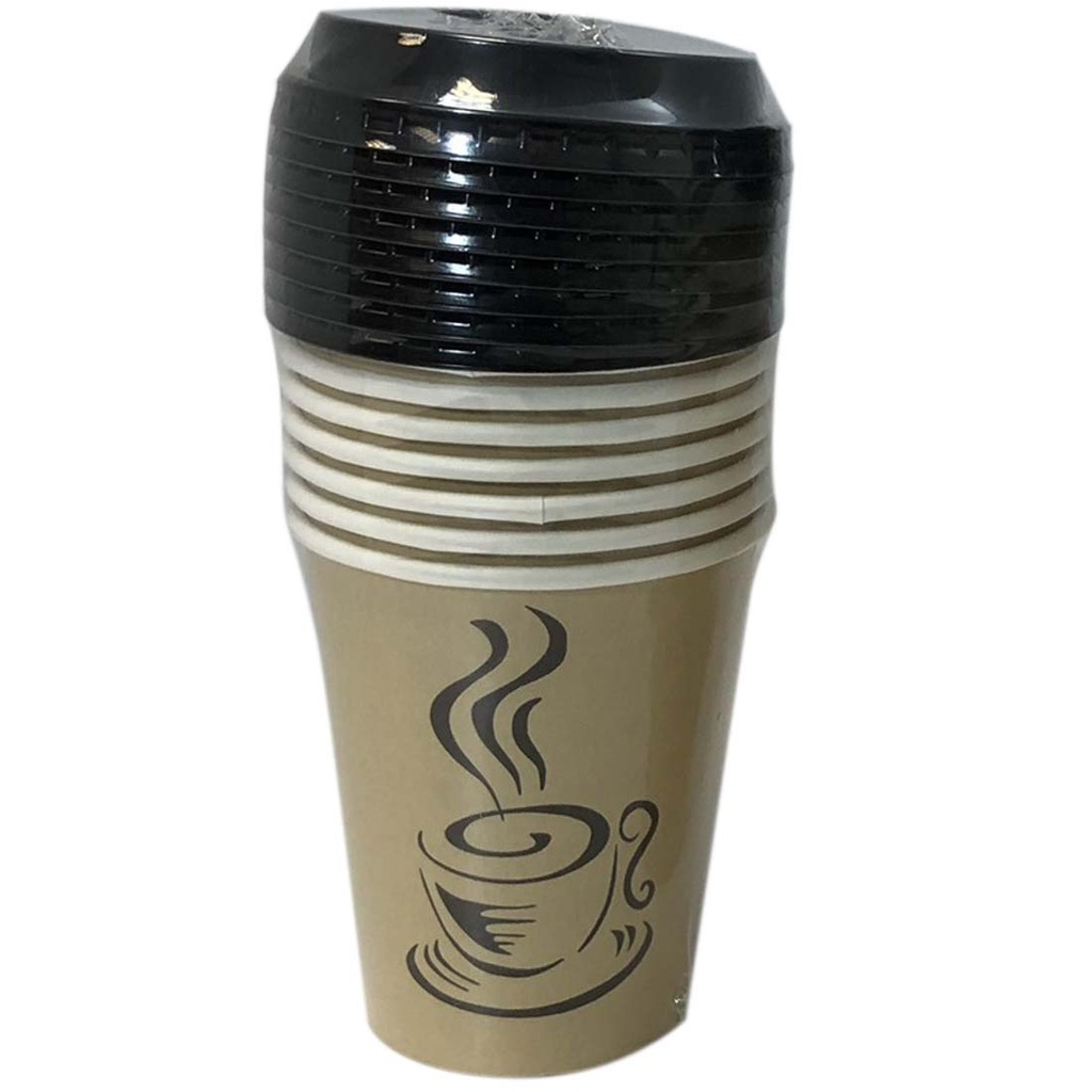 DISPOZEIT HOT PAPER CUP 8 OZ 8 CT WITH 8 LIDS