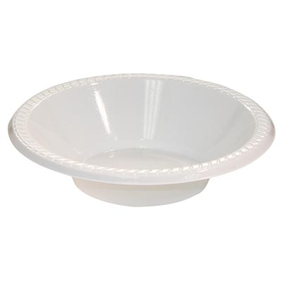 DISPOZEIT PLASTIC BOWL 7 IN 12 CT WHITE
