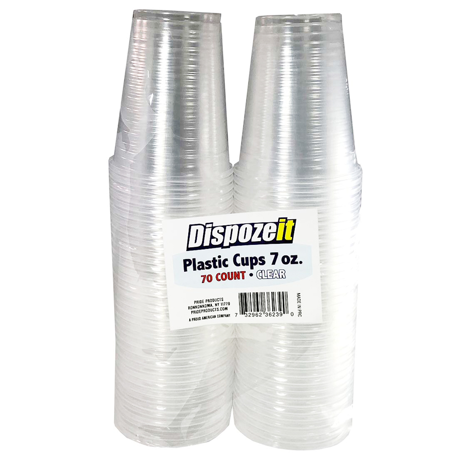 DISPOZEIT PLASTIC CUP 70 CT 7OZ CLEAR