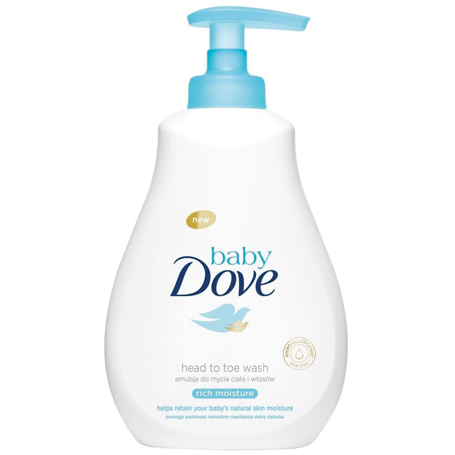DOVE BABY WASH 200 ML / 6.76 OZ HEAD TO TOE RICH MOISTURE
