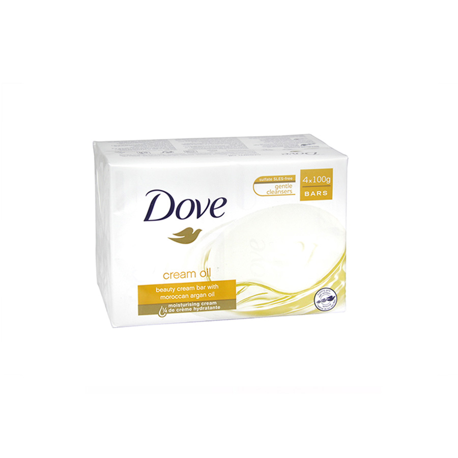 DOVE BAR SOAP 100 G 4 PK ARGON OIL/CREAM OIL