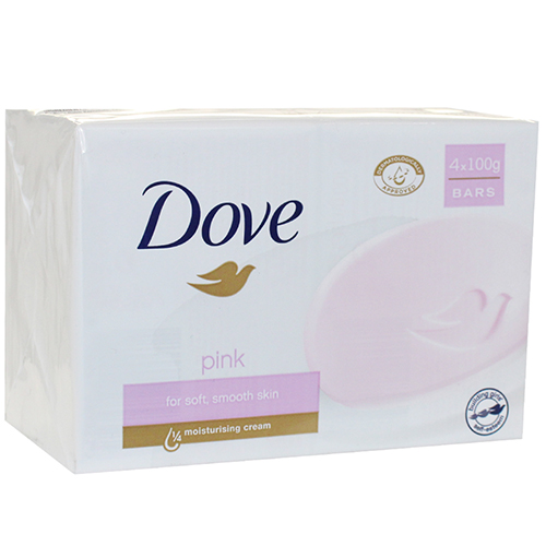 DOVE BAR SOAP 100 G 4 PK PINK