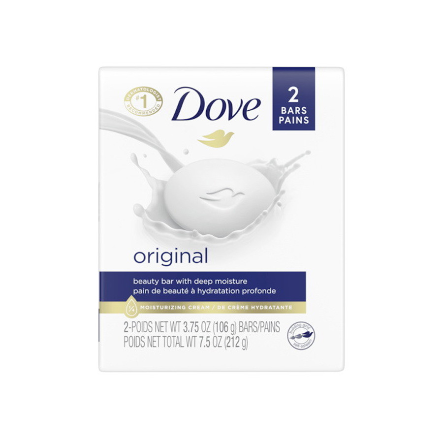 DOVE BAR SOAP 3.75 OZ / 106 G 2 PK WHITE