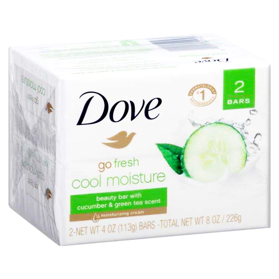 DOVE BAR SOAP 4 OZ 2 PK COOL MOISTURE