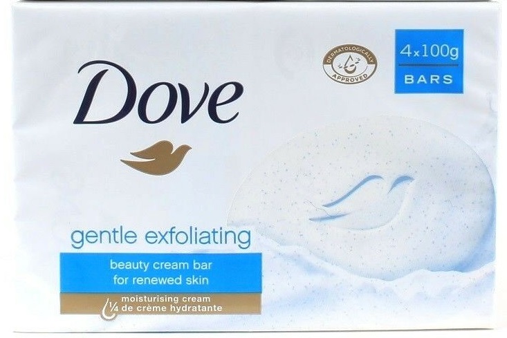 DOVE BAR SOAP 90 G 4 PK GENTLE EXFOLIATING