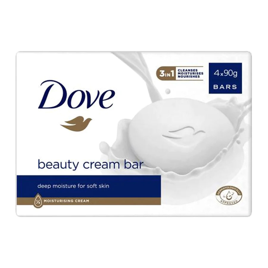 DOVE BAR SOAP 90 G 4 PK WHITE BEAUTY CREAM / WHITE