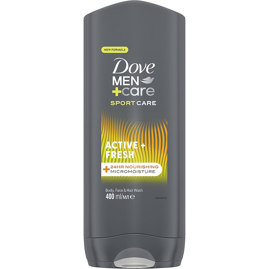 DOVE BODY WASH 400 ML / 13.5 OZ MEN+CARE ACTIVE FRESH SPORTCARE