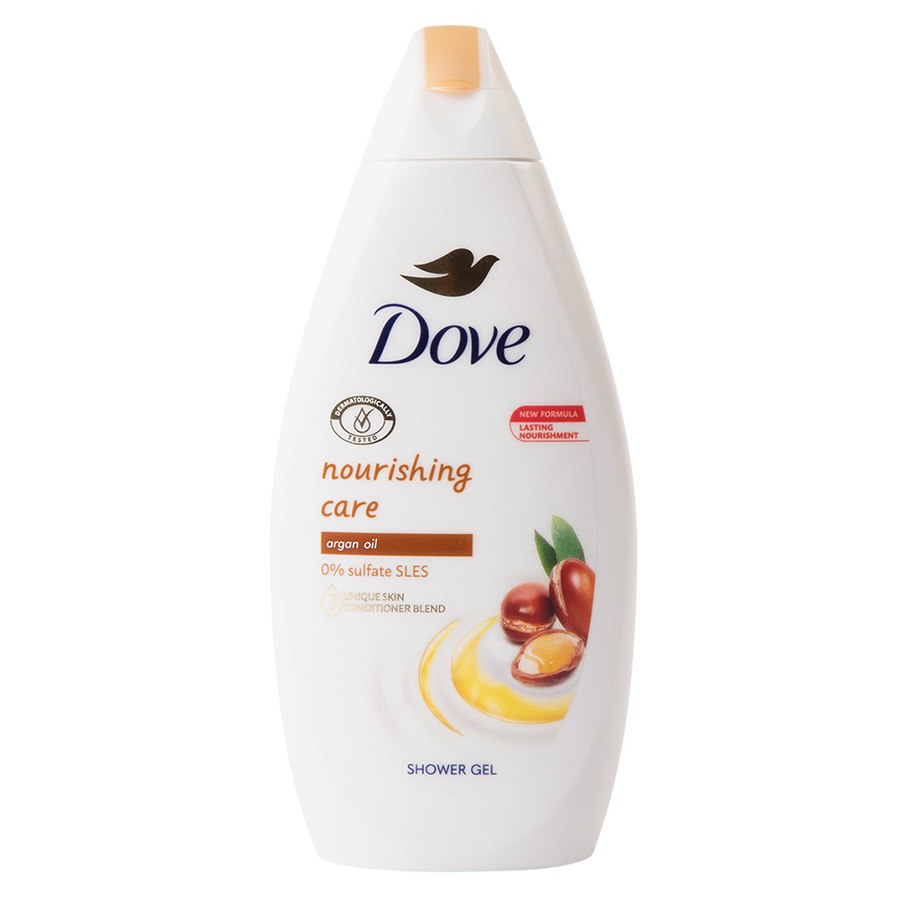 DOVE BODY WASH 450 ML / 15.2 OZ NOURISHING CARE ARGAN OIL