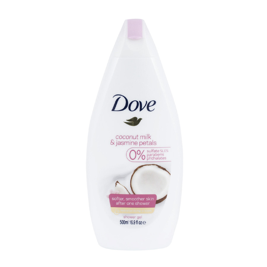 DOVE BODY WASH 500 ML / 16.9 OZ COCONUT MILK & JASMINE PETALS