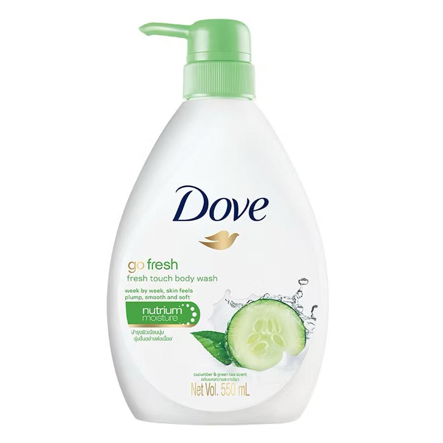 DOVE BODY WASH 550 ML GO RESH CUCUMBER WITH PUMP