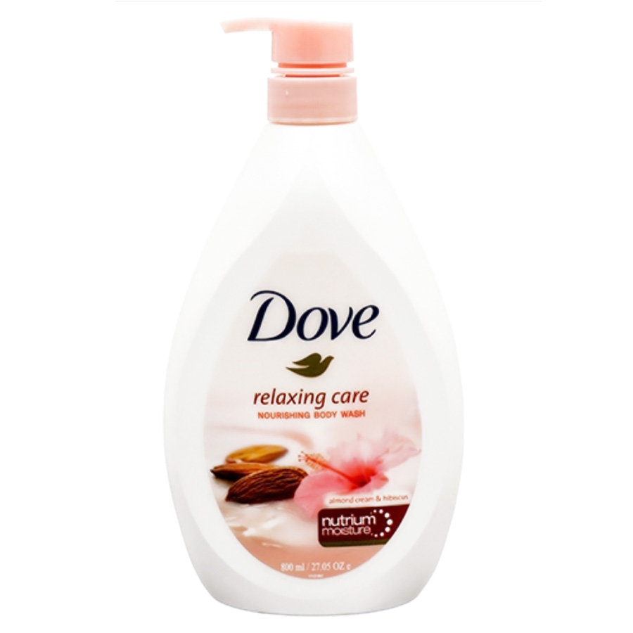 DOVE BODY WASH 800 ML / 27.05 OZ ALMOND WITH PUMP