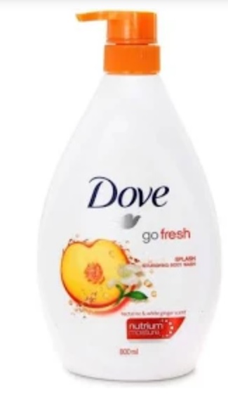 DOVE BODY WASH 800 ML / 27.05 OZ SPLASH (NECTARINE & WHITE GINGER) WITH PUMP