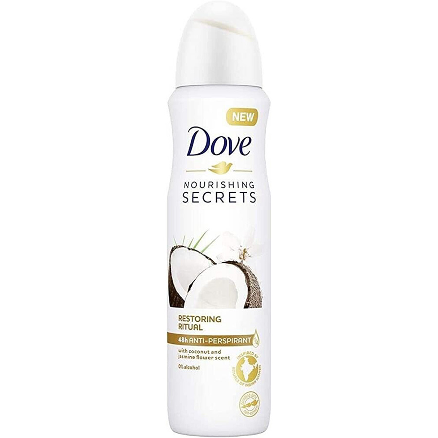 DOVE DEODORANT SPRAY 150 ML / 5.07 OZ COCONUT & JASMINE FLOWER