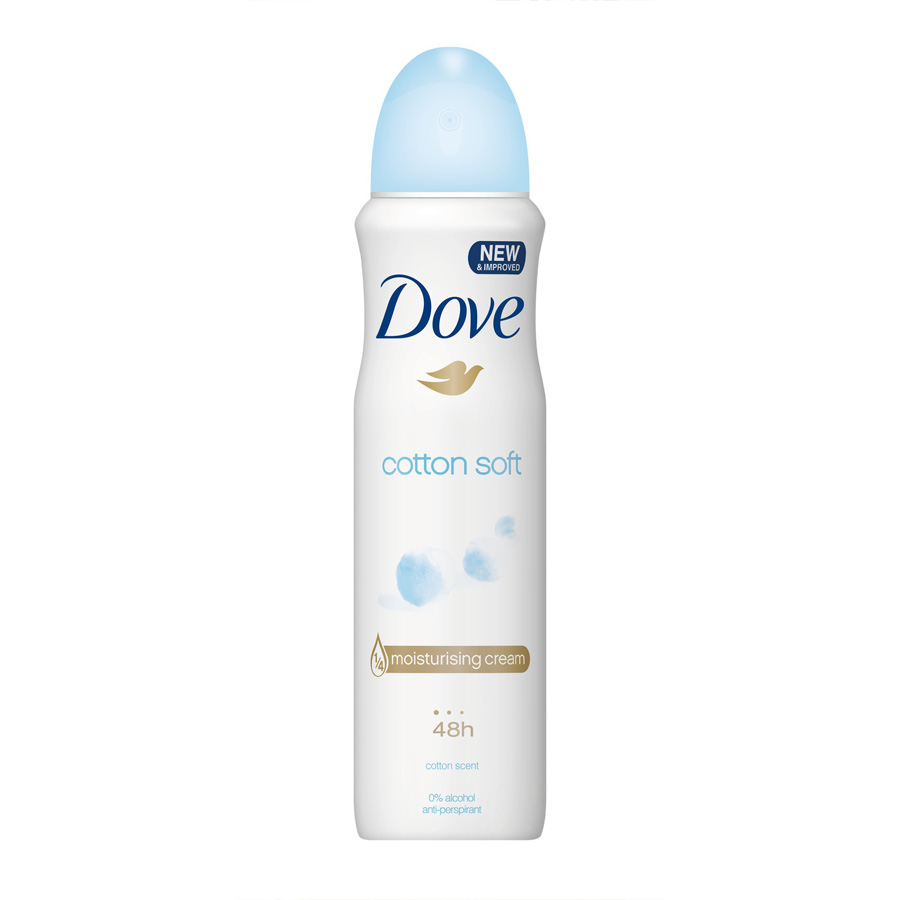 DOVE DEODORANT SPRAY 150 ML / 5.07 OZ COTTON SOFT