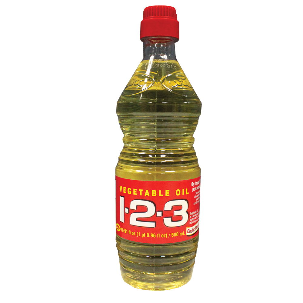 123 VEGETABLE OIL 16.9 OZ / 500 ML CHOLESTEROL FREE