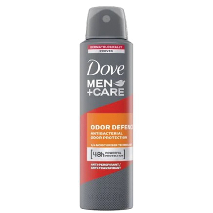 DOVE DEODORANT SPRAY 150 ML / 5.07 OZ ODOR DEFENCE ANTIBACTERIAL FOR MEN