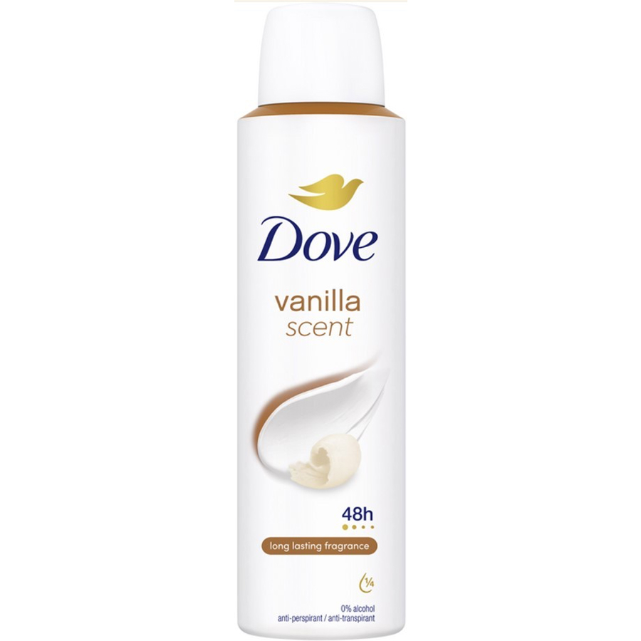 DOVE DEODORANT SPRAY 150 ML / 5.07 OZ VANILLA