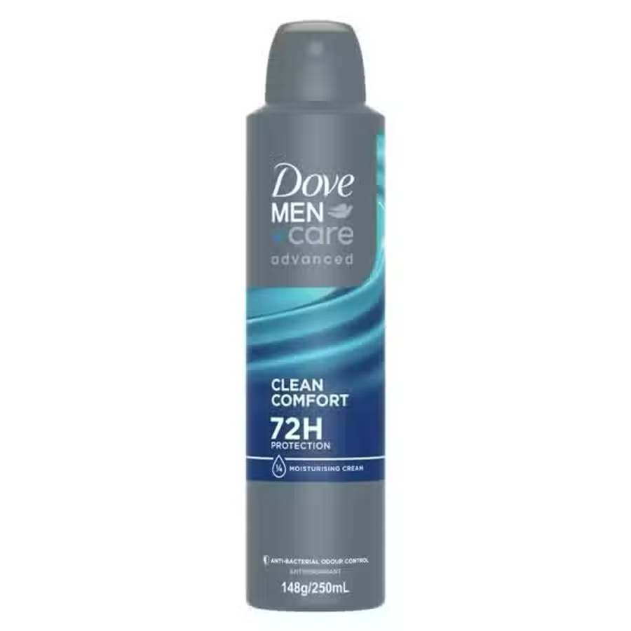 DOVE DEODORANT SPRAY 250 ML / 8.4 OZ MEN+CARE CLEAN COMFORT