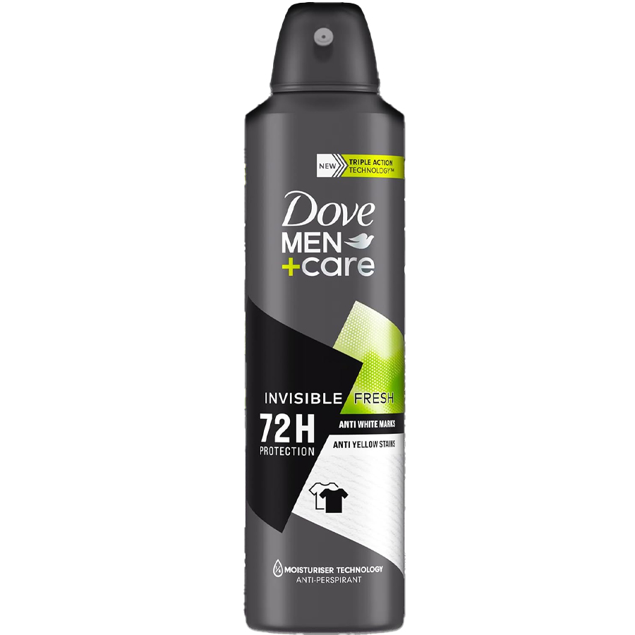DOVE DEODORANT SPRAY 250 ML / 8.4 OZ MEN+CARE INVISIBLE FRESH