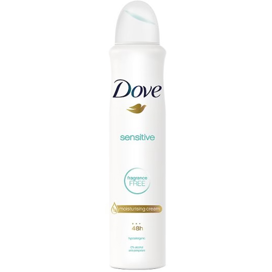 DOVE DEODORANT SPRAY 250 ML / 8.4 OZ SENSITIVE