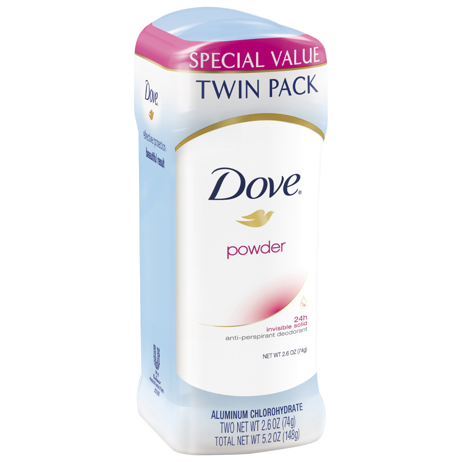 DOVE DEODORANT STICK 2.6 OZ 2 PK POWDER