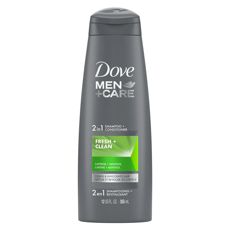 DOVE SHAMPOO 12 OZ / 355 ML 2 N 1 MEN + CARE FRESH & CLEAN