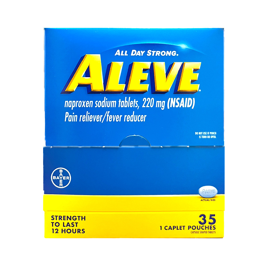 ALEVE PAIN RELIEVER & FEVE REDUCER 1 CT CAPLET DISPENSER ALL DAY STRONG