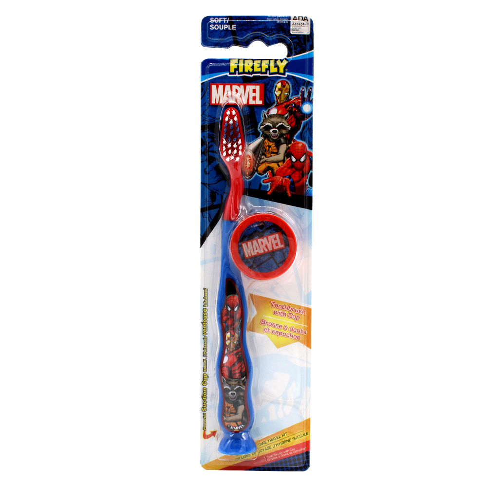 DR. FRESH KIDS TOOTHBRUSH 1 CT AVENGERS WITH SUCTION CUP