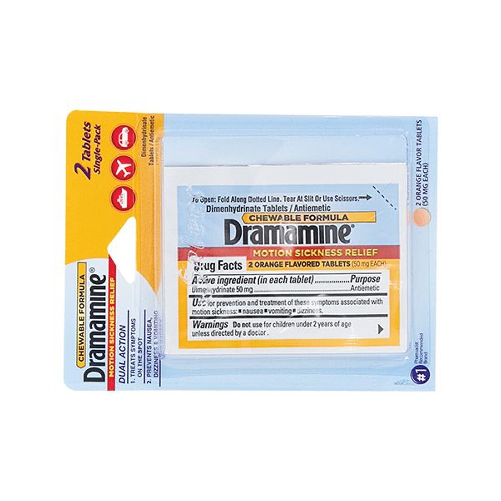 DRAMAMINE MOTION SICKNESS RELIEF 2 CT BLISTER